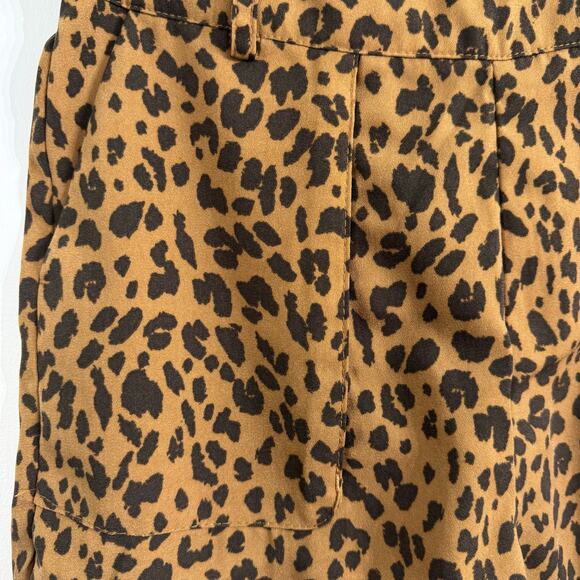 A New Day Leopard Print Pull On Shorts Size XS Brown Black - Picture 3 of 4